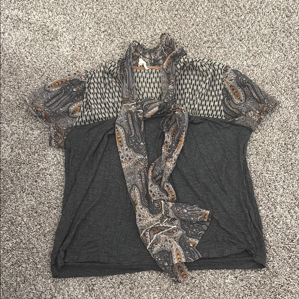 Anthropologie Mixed Media Blouse